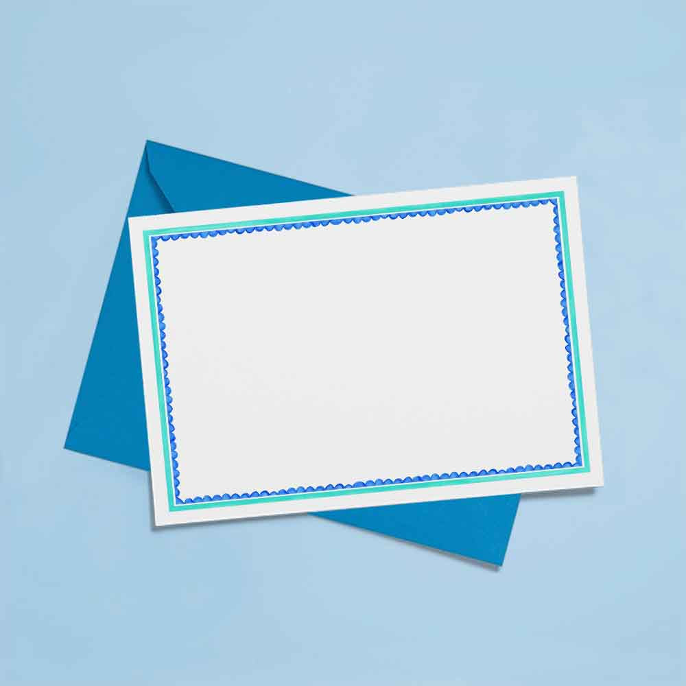 Cards & Envelopes Aqua and Blue