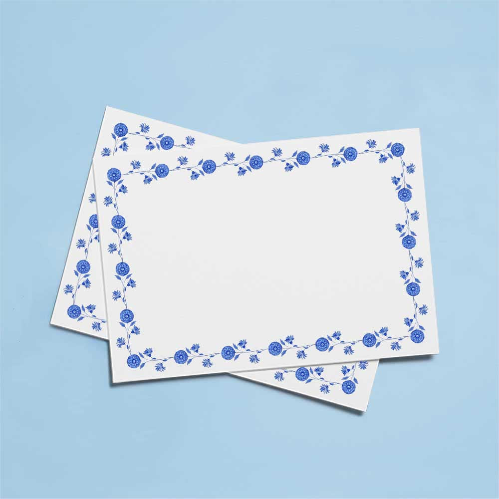 Cards Blue Flowers