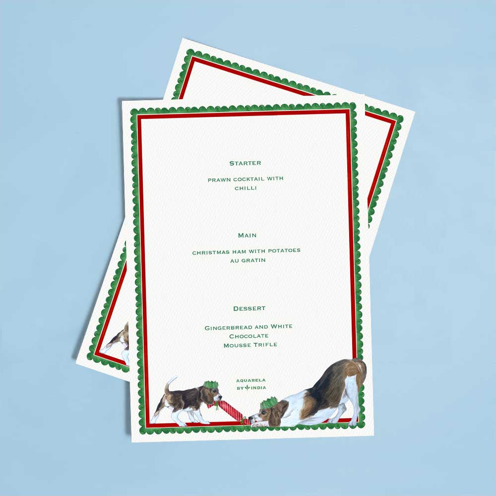 Personalised Menu Christmas Crackers