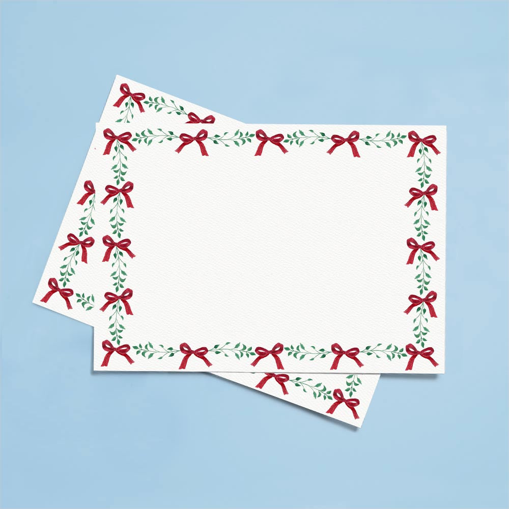 Cards & Envelopes Christmas Ribbons