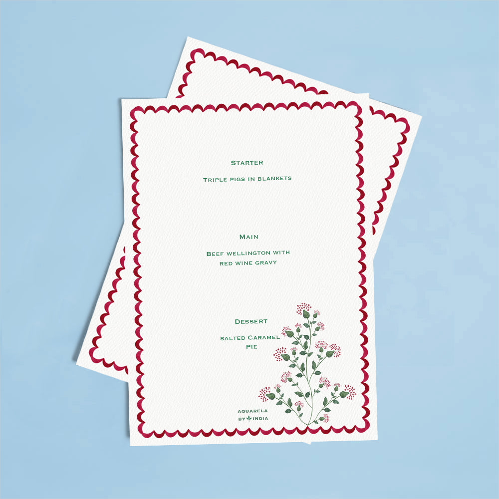 Personalised Menu Christmas Tree