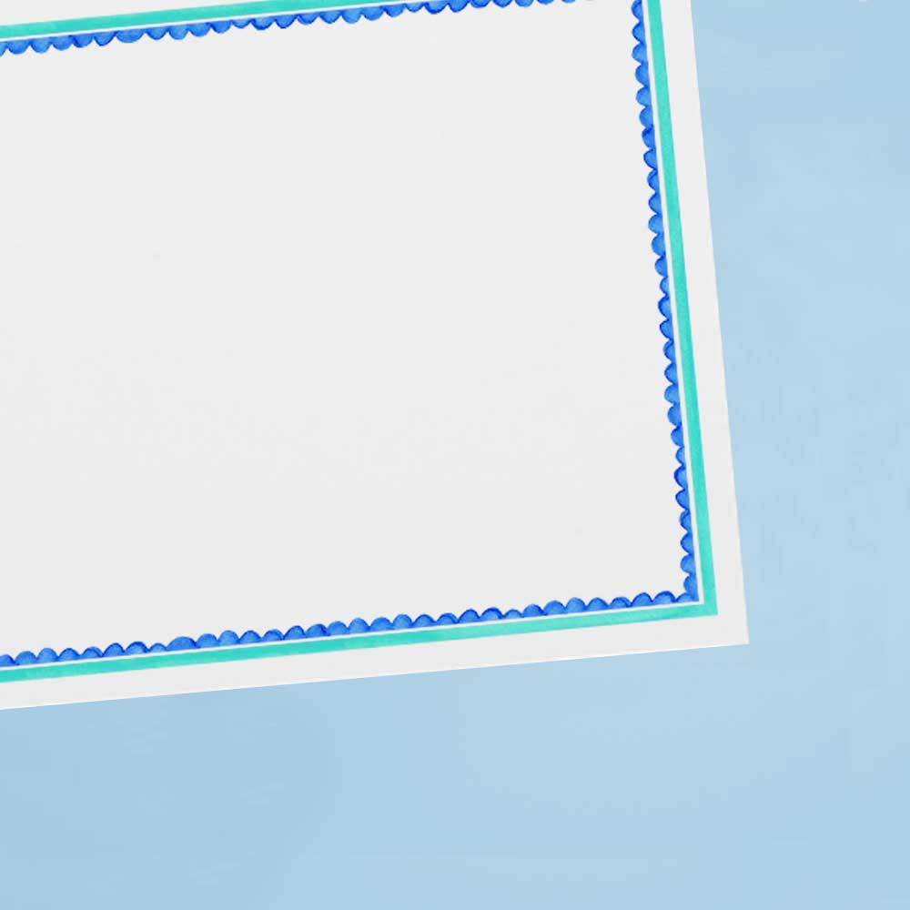 Cards & Envelopes Aqua and Blue