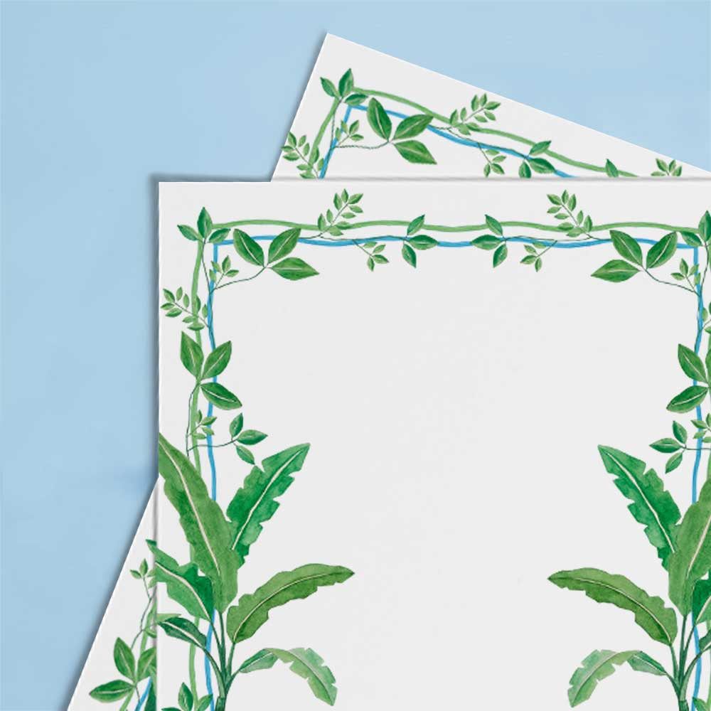 Personalised Invitation Green Palms