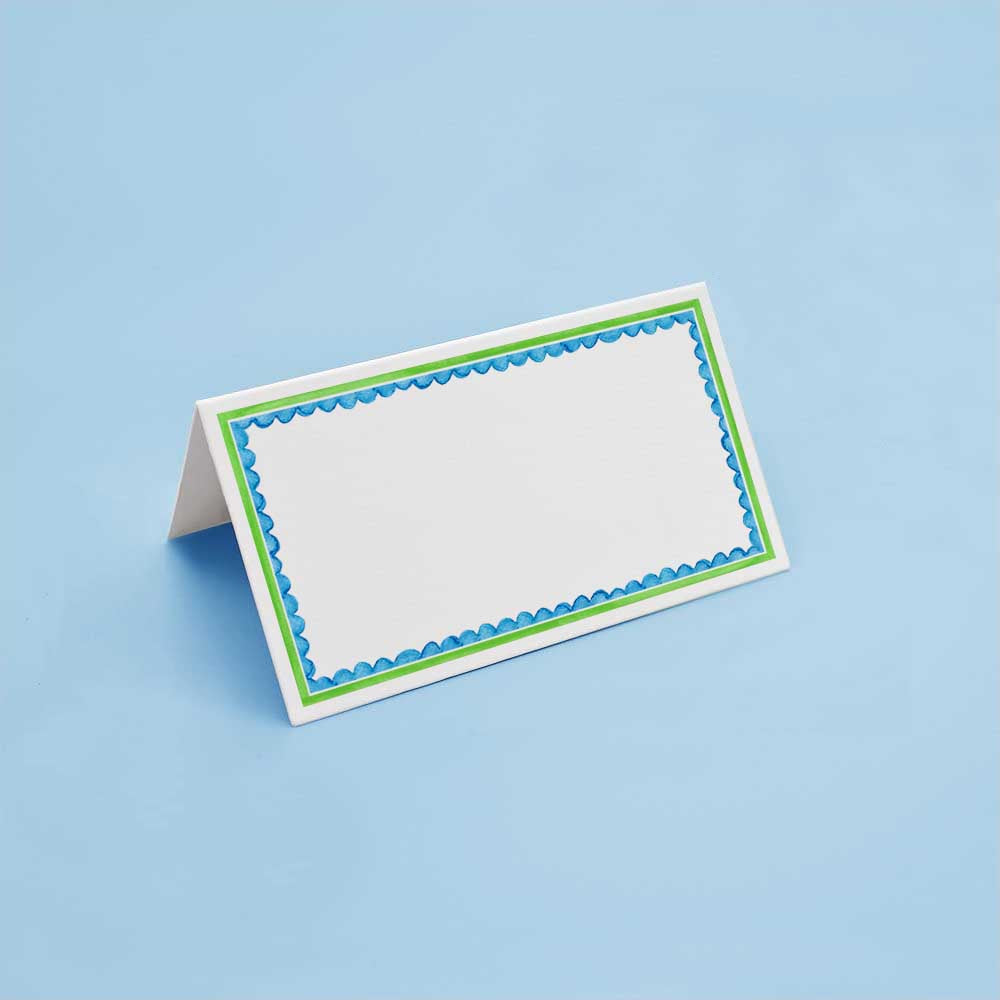 Place Cards Green and Blue