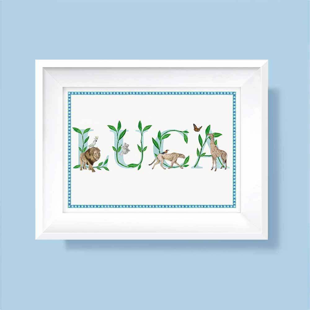 Personalised Name Print Blue