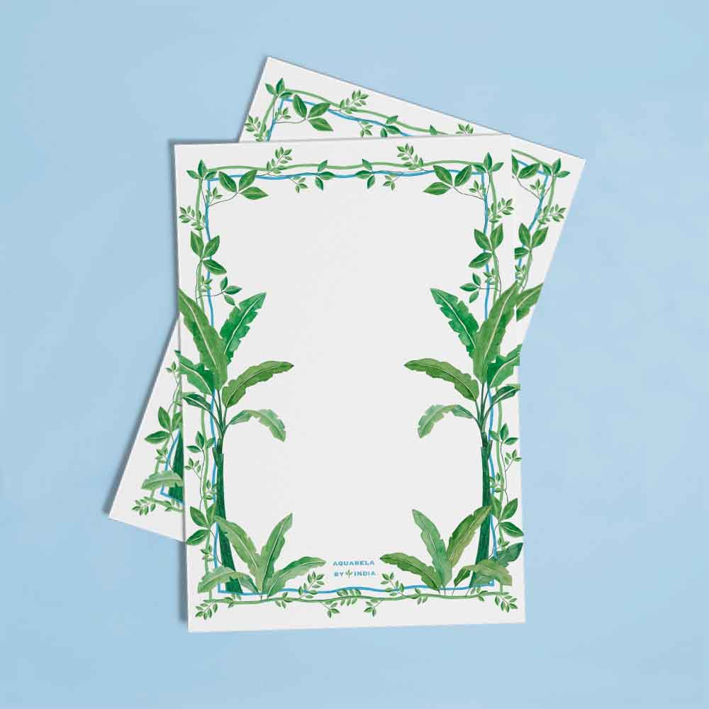 Personalised Invitation Green Palms