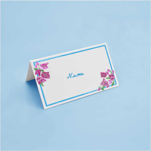 Personalised Place Card Bougainvillea