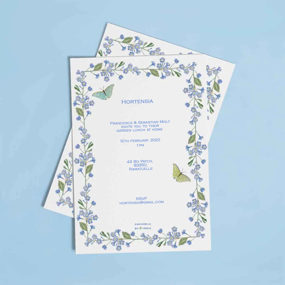 Personalised Invitation Hortensia