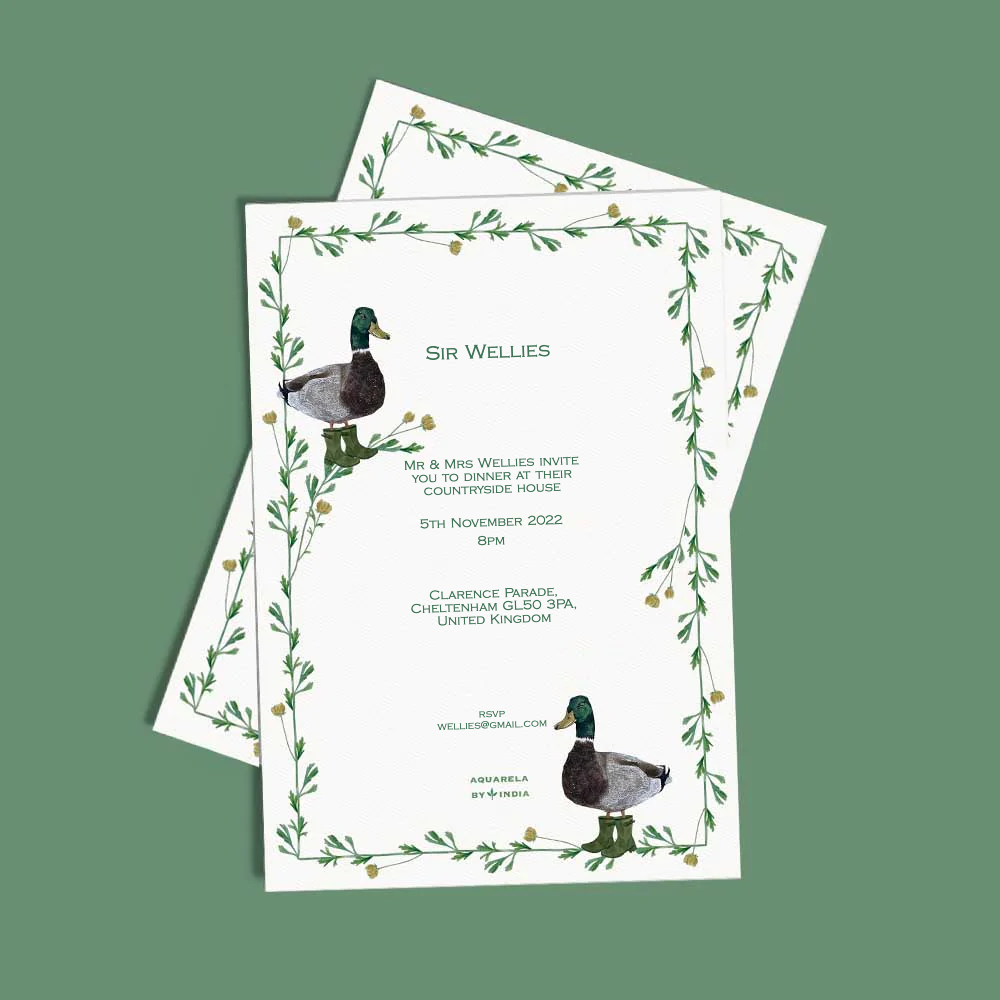 Personalised Invitation Sir Wellies