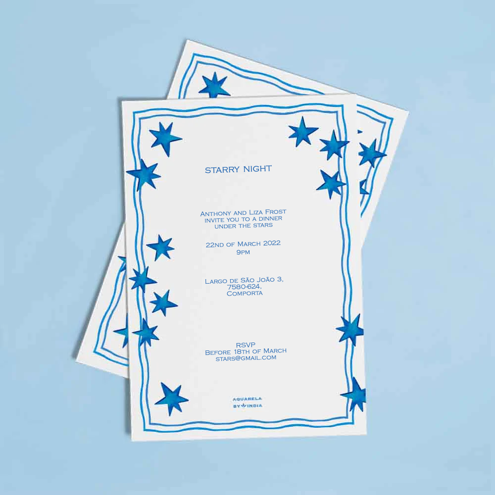 Personalised Invitation Starry Night