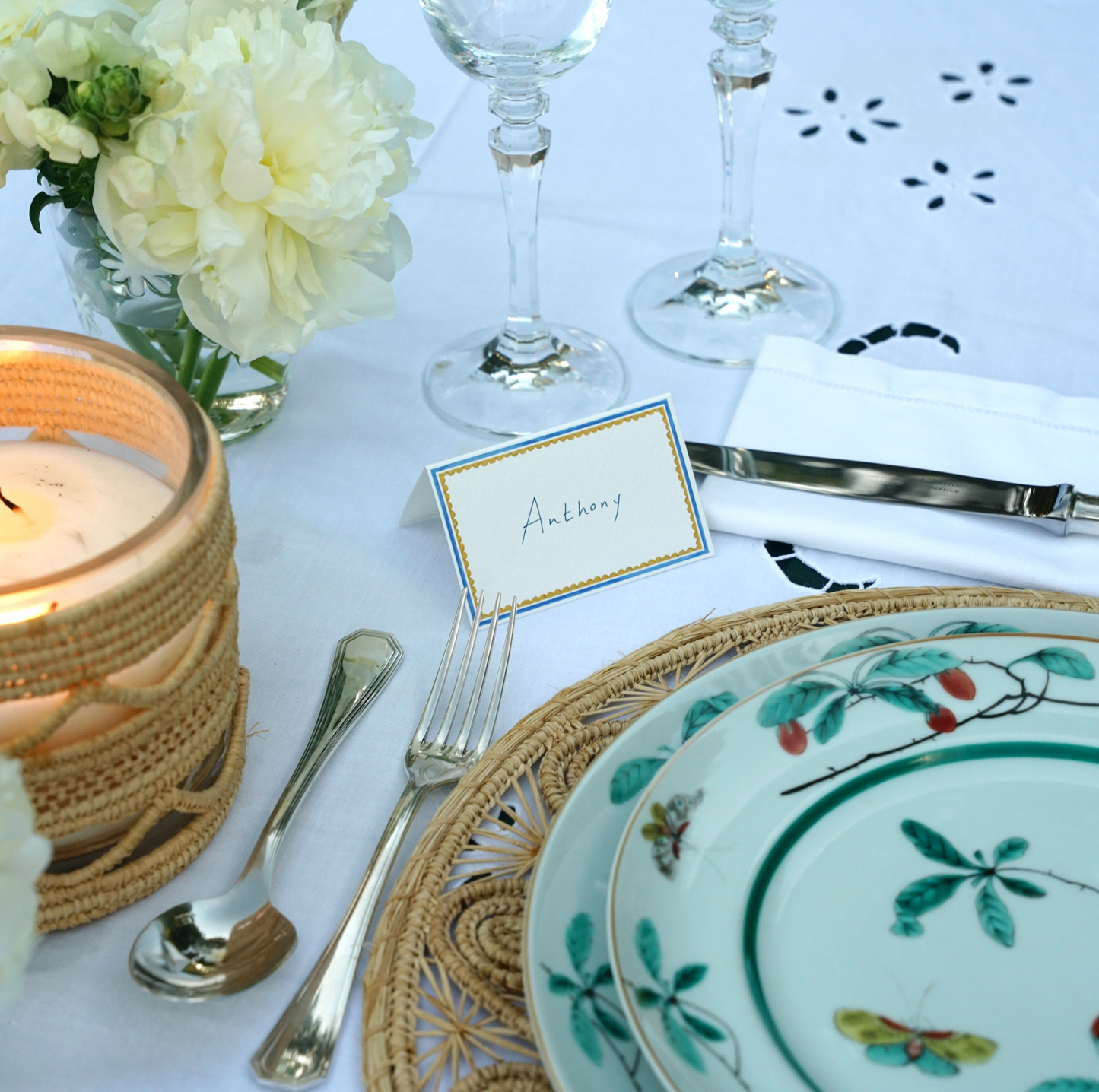 Place Cards Blue and Yellow