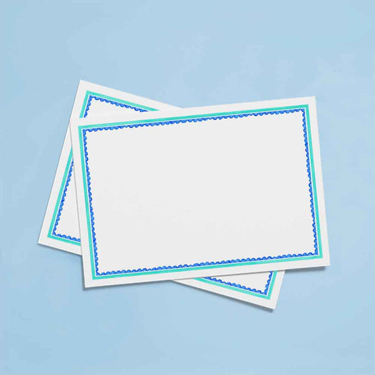 Cards & Envelopes Aqua and Blue