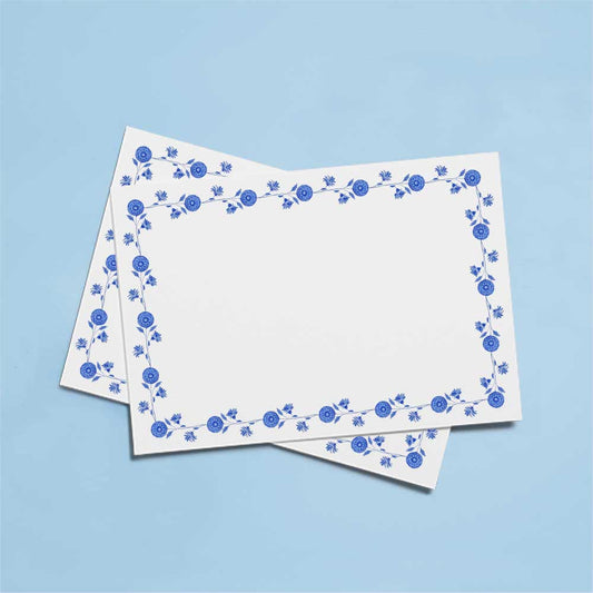 Cards Blue Flowers