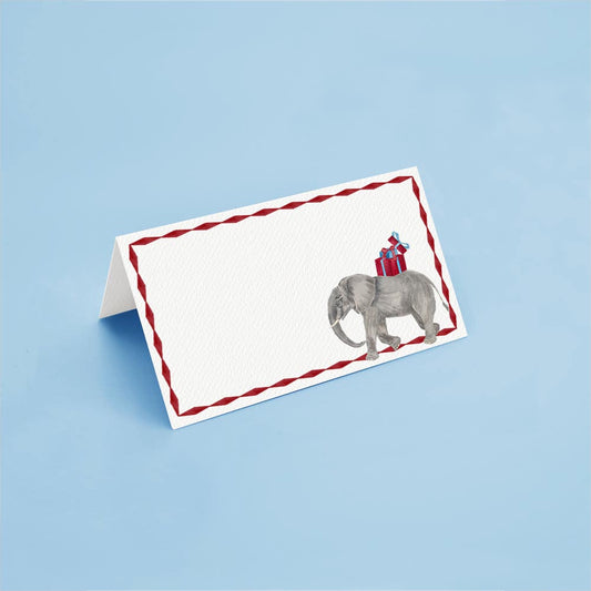 Place Cards Christmas Elephant