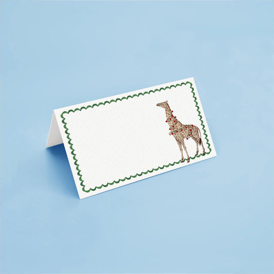 Place Cards Christmas Giraffe