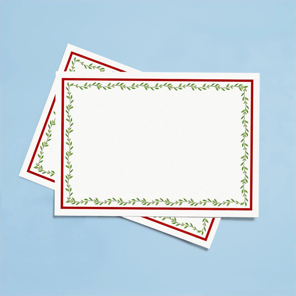 Cards & Envelopes Christmas Leaves