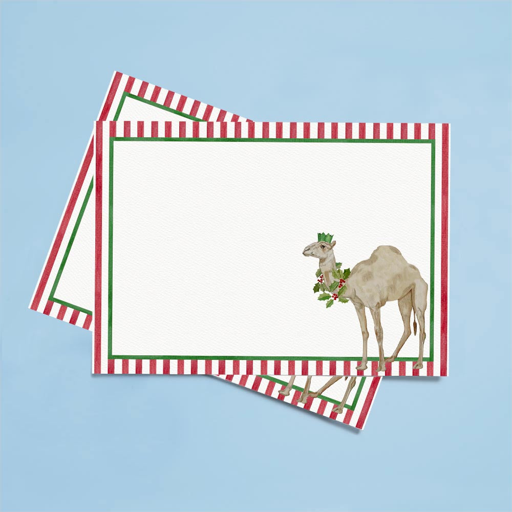 Cards & Envelopes Christmas Stripe Camel