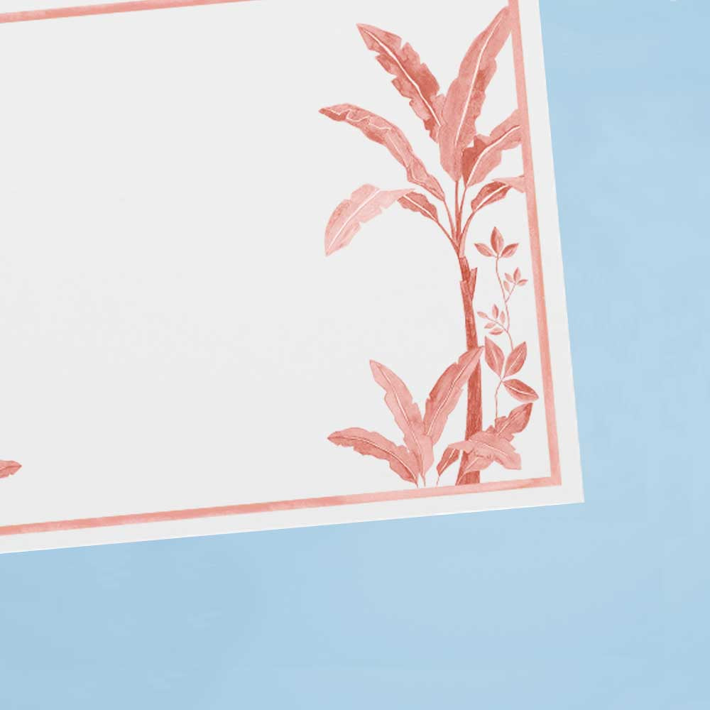 Cards & Envelopes Pale Pink Palms