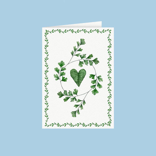Greeting Card Love a Green Heart