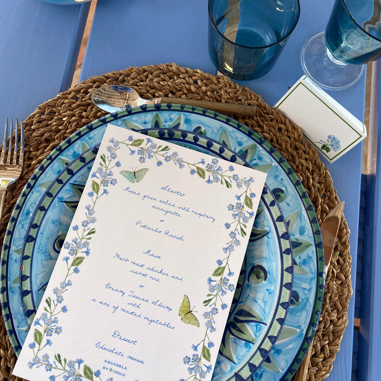 Personalised Menu Hortensias