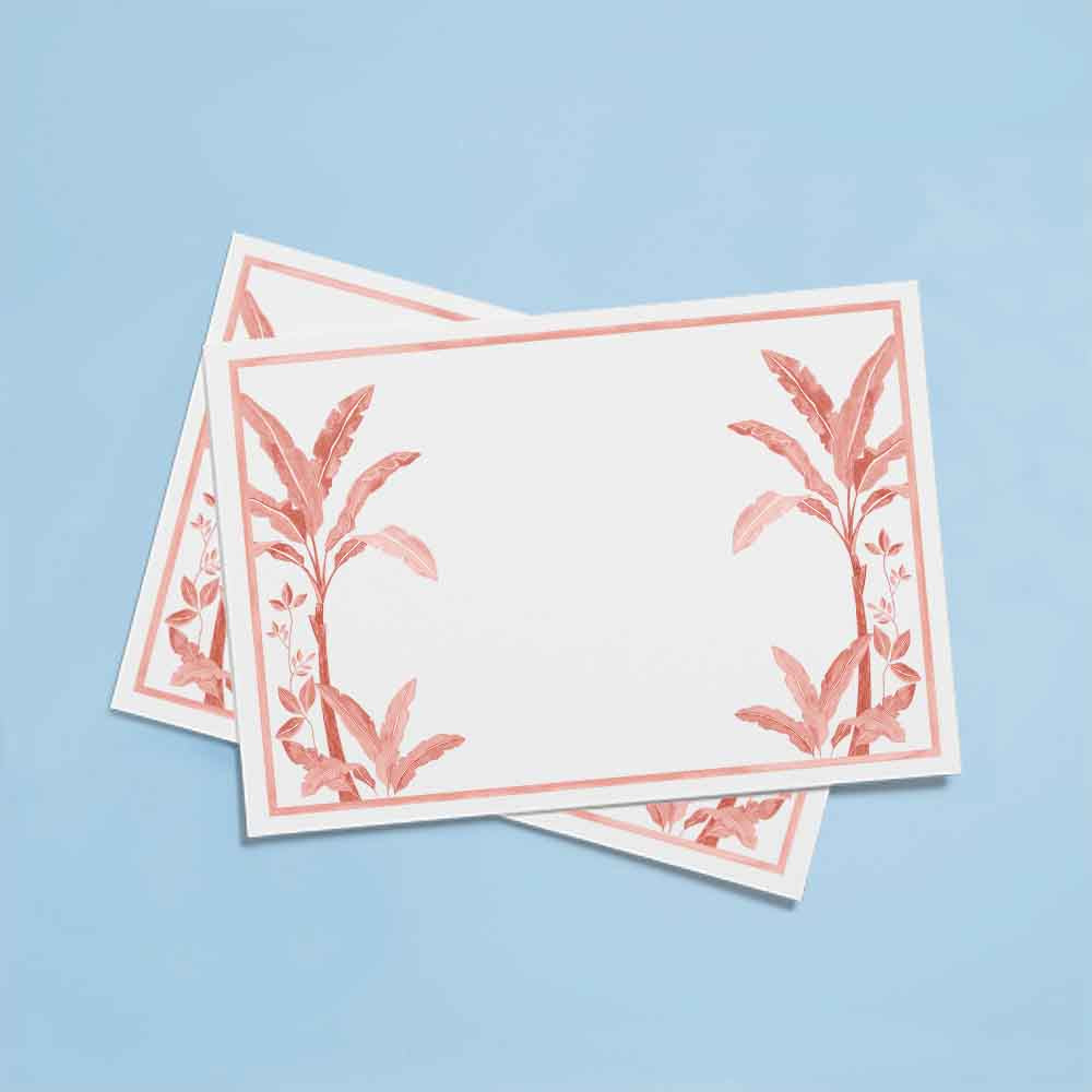 Cards & Envelopes Pale Pink Palms