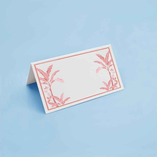 Place Cards Pale Pink Palms