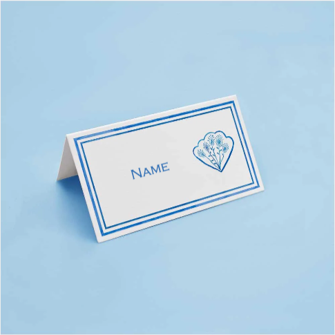 Personalised Place Card Seashells by the Seashore