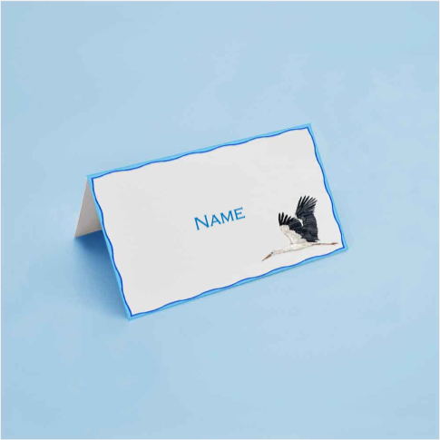 Personalised Place Card Comporta Stork