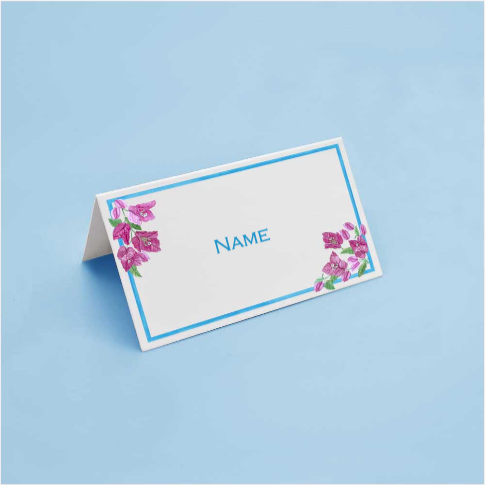 Personalised Place Card Bougainvillea