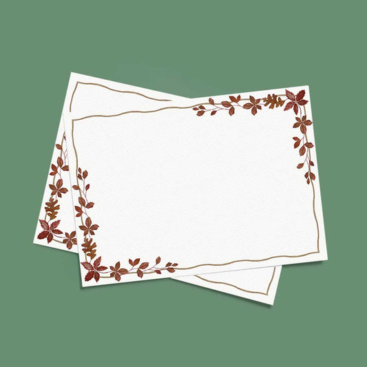 Cards & Envelopes Red Leaves