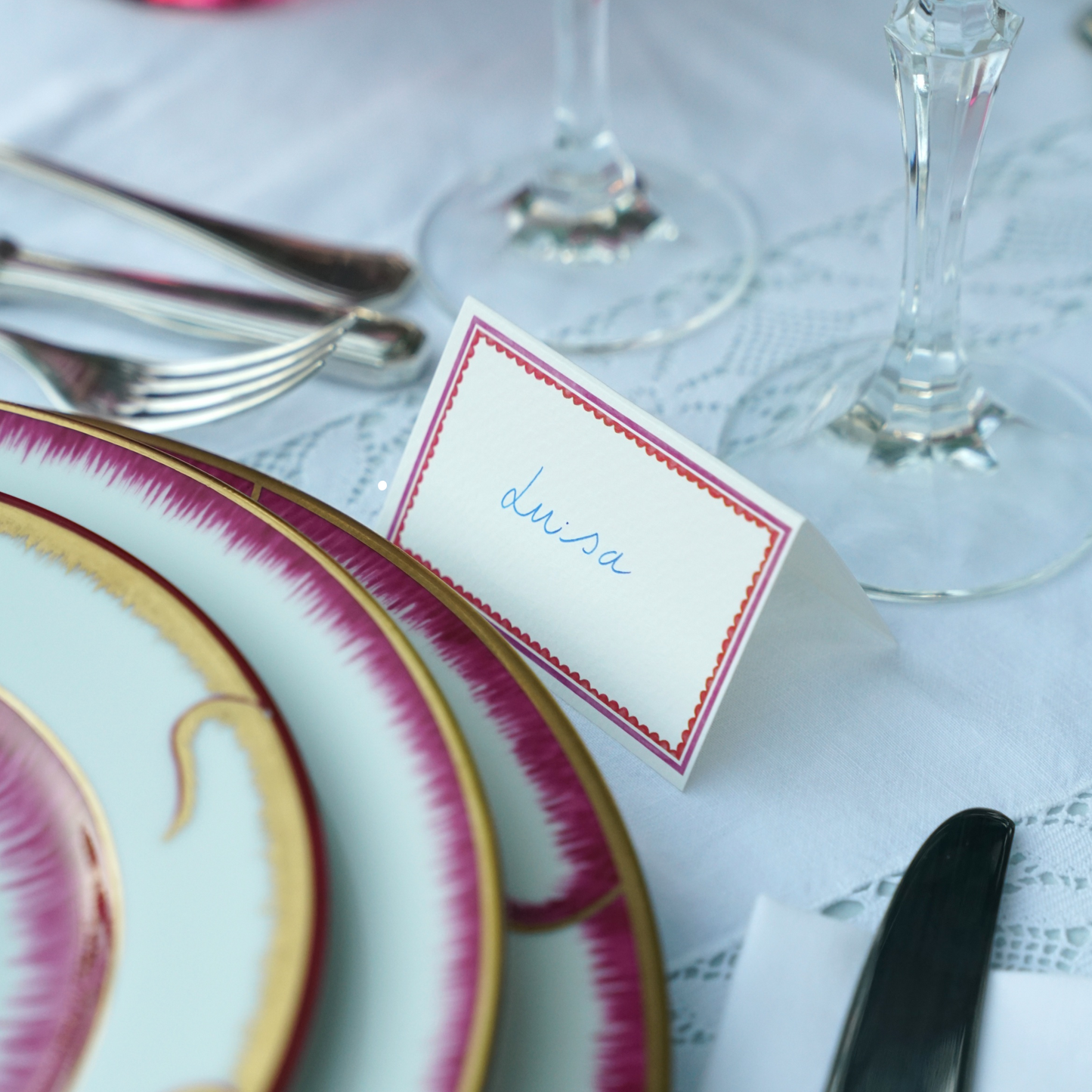 Place Cards Red and Pink