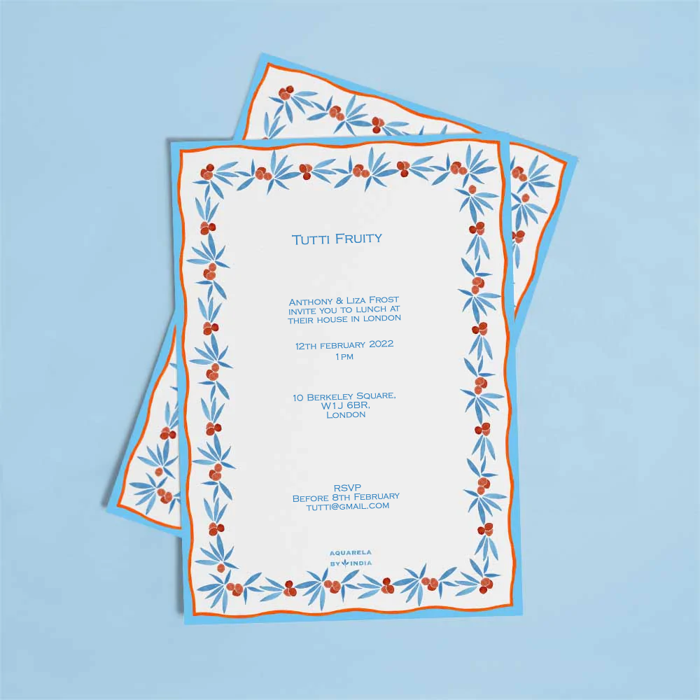 Personalised Invitation Tutti Fruity